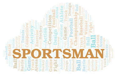 Obraz premium Sportsman word cloud.