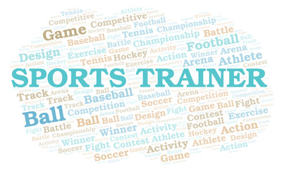 Sports Trainer word cloud.