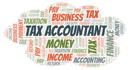 Fototapeta premium Tax Accountant word cloud.