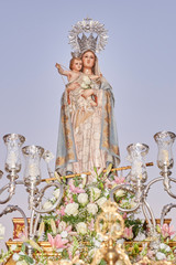 Procesión de la Virgen Nuestra Señora del Rosario en Humilladero, Malaga. España