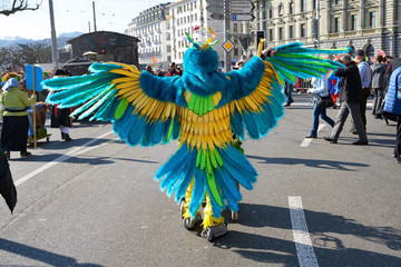 Vogel als Fasnachtsmotiv, Luzern, Schweiz