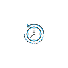 rewind time icon line design. Business icon vector illustration