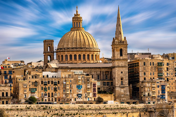 Fototapeta na wymiar Altstadt Valletta mit Kathedrale Malta 