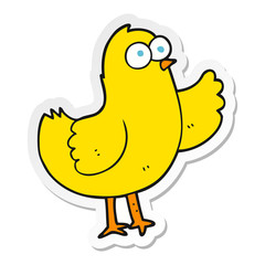 sticker of a cartoon bird