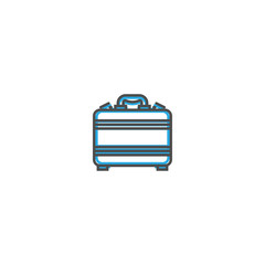 suitcase icon line design. Business icon vector illustration