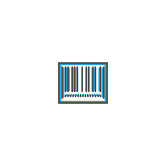 barcode icon line design. Business icon vector illustration