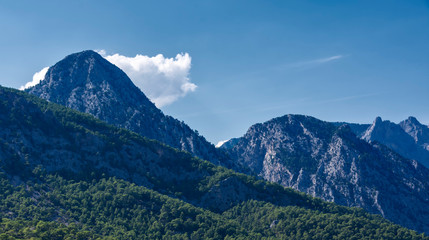 Fototapeta premium the peaks of the Taurus southern coastal mountains in Turkey