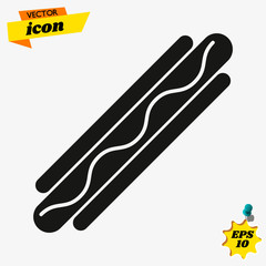 Simple web icon in vector: hot dog