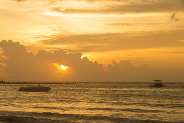 Sunset on the beach in Thailand