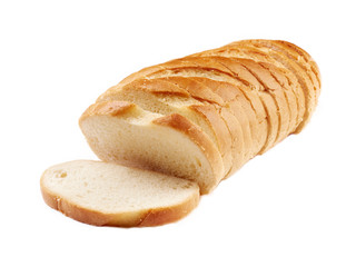 loaf of bread isolated on white