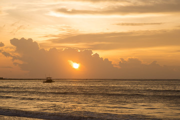 Sunset on the beach in Thailand