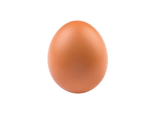 brown egg isolated on white background