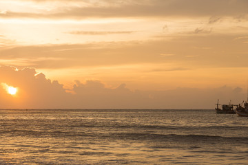Naklejka na ściany i meble Sunset on the beach in Thailand