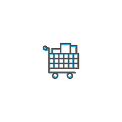 cart icon line design. Business icon vector illustration