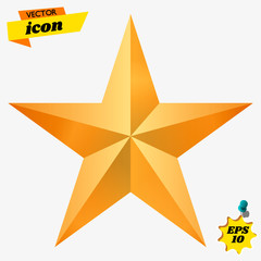 Obraz premium Yellow star icon