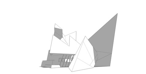 Abstract architectral drawing sketch,Illustration