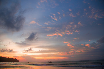 Sunset on the beach in Thailand