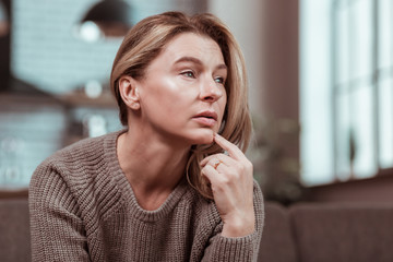 Depressed woman feeling in despair after fight with husband