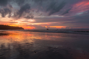 Sunset on the beach in Thailand