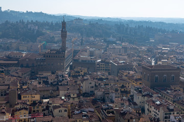 Fototapeta premium florence,tuscany/Italy 22 february 2019 :view from the top of the cathethal chapel