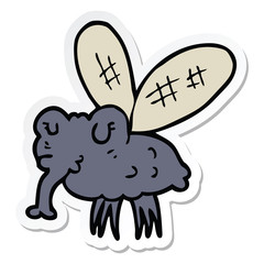 sticker of a cartoon fly