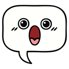 cute cartoon speech bubble