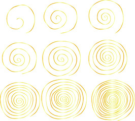 Golden Rough sketch of sinistral spiral pattern set