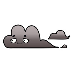 gradient shaded cartoon storm cloud