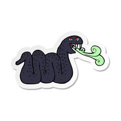 sticker of a cartoon snake