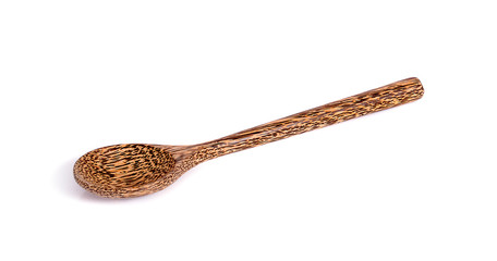 wooden spoon isolated on white background