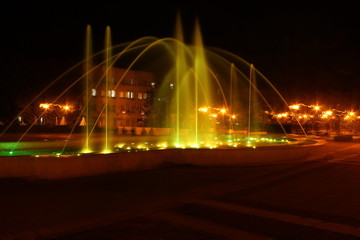 Fototapeta na wymiar Colorful Fountain
