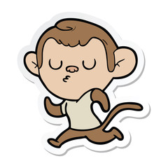 sticker of a cartoon monkey