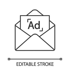 Targeted email marketing linear icon