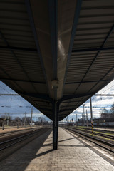 Fototapeta na wymiar railway station in the city
