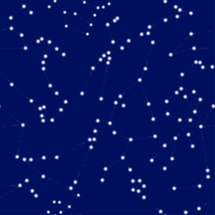Vector seamless pattern, star zodiac constellations. Zodiac background. Shining stars