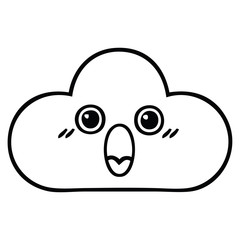 line drawing cartoon cloud