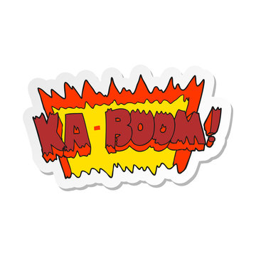 recommend clip art: sticker of a cartoon comic book explosion
