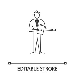 Game show host linear icon