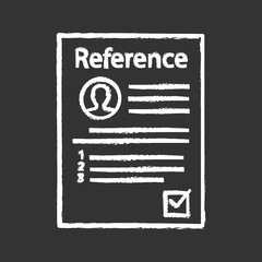 Reference letter chalk icon