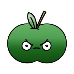 gradient shaded cartoon juicy apple