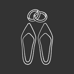 Wedding accessories chalk icon