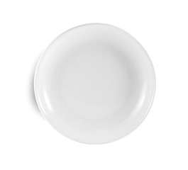 white plate isolated on white background