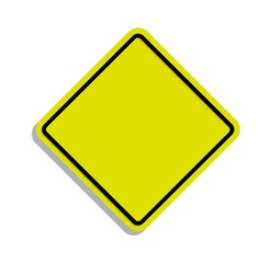 blank yellow sign