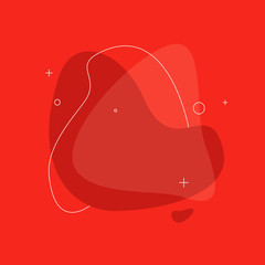 Modern abstract vector illustration. Flat geometric liquid form with various colors. 