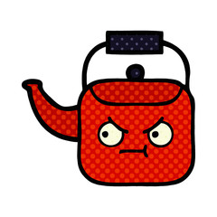comic book style cartoon kettle
