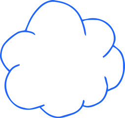 Fototapeta na wymiar Colorful Rough sketch of a cute cloud type frame