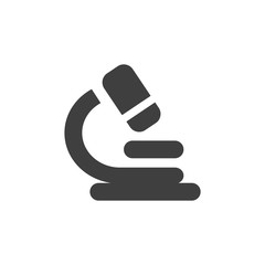 Microscope medical icon sign simple flat illustration