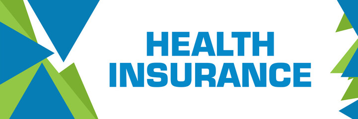 Health Insurance Green Blue Triangle Text 