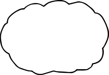Rough sketch of a cute cloud type frame