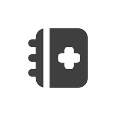 Diagnostic report medical icon simple flat illustration